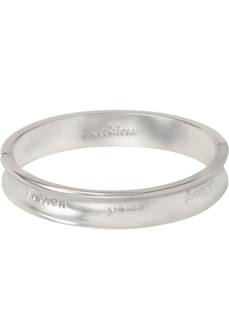 Armreif 'Follow your heart' silber