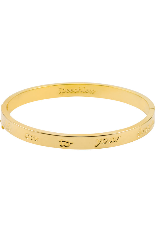 Armreif 'Hold on to your dreams' vergoldet