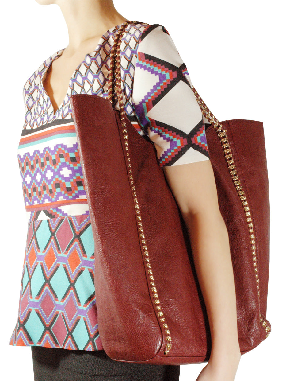 Handtasche 'My Shopper' bordeaux