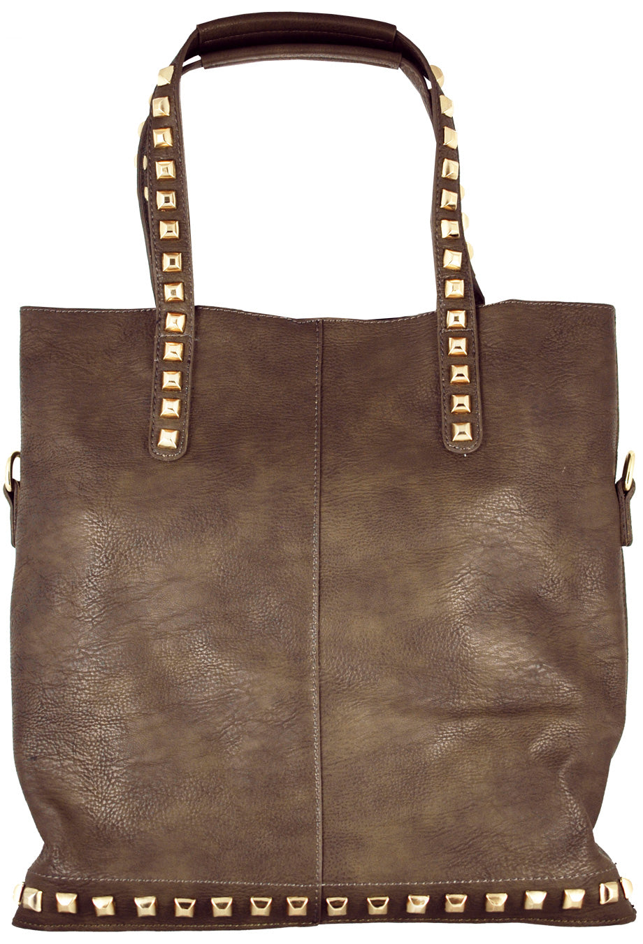 Handtasche 'Gold Studs' taupe