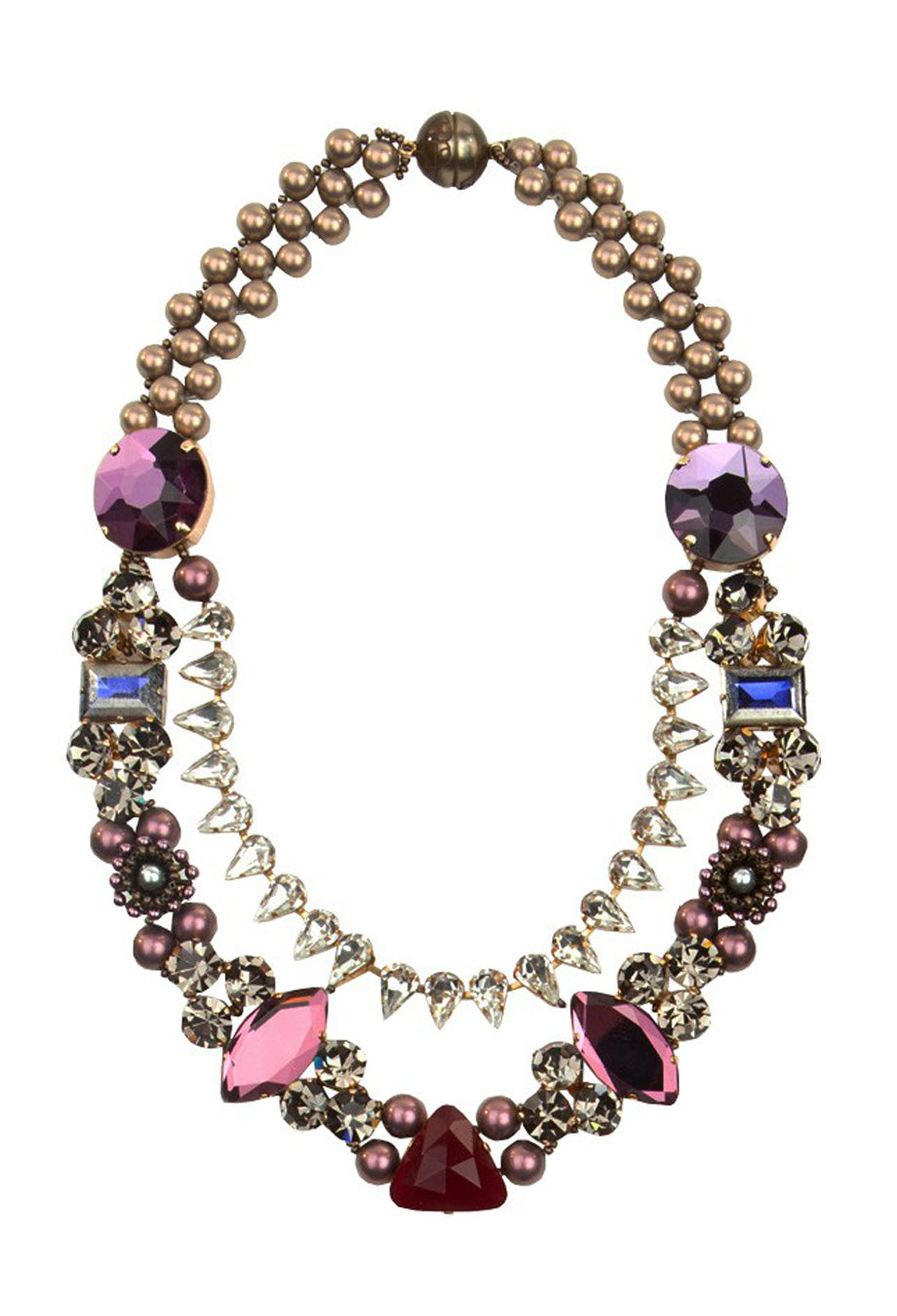 Halskette 'Leda Swarovski Crystals' berry