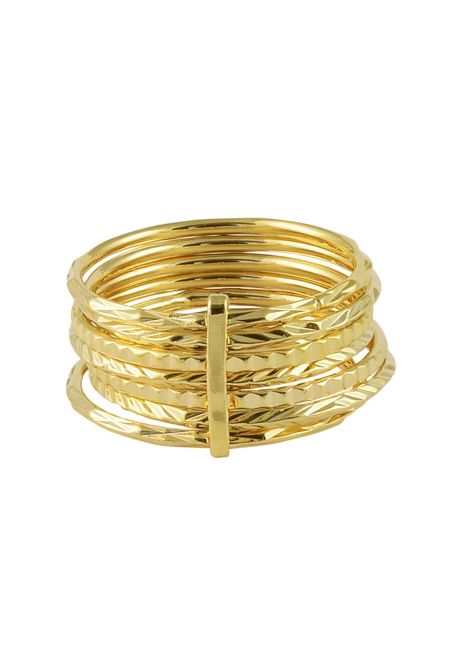 Ring '7 Days Rings' vergoldet