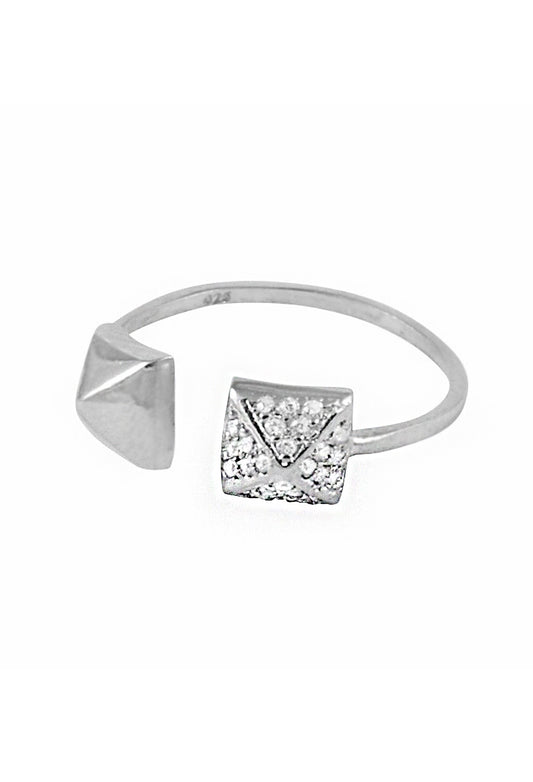 Ring 'Pyramids' Silber