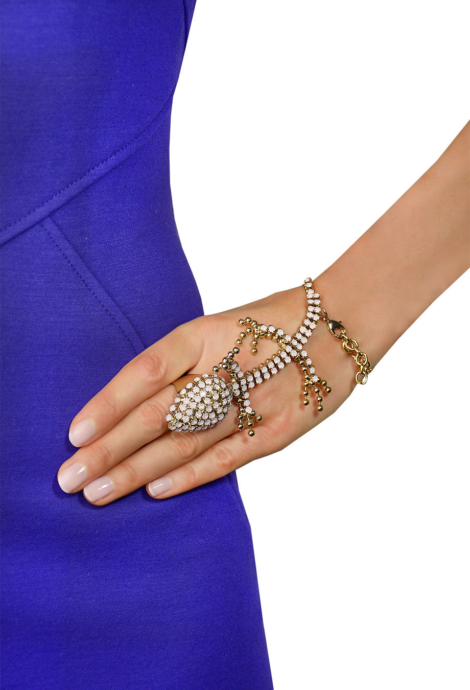 Handpiece 'Tanzanite Lizard' gold-rosa