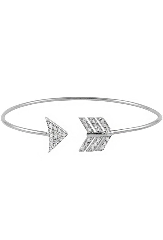 Armspange 'Pfeil' mit Zirkonia Silber