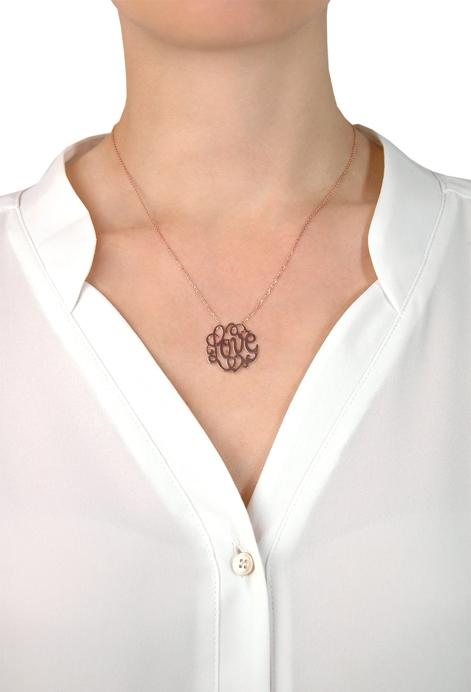 Halskette 'Love Symbol' rosé vergoldet