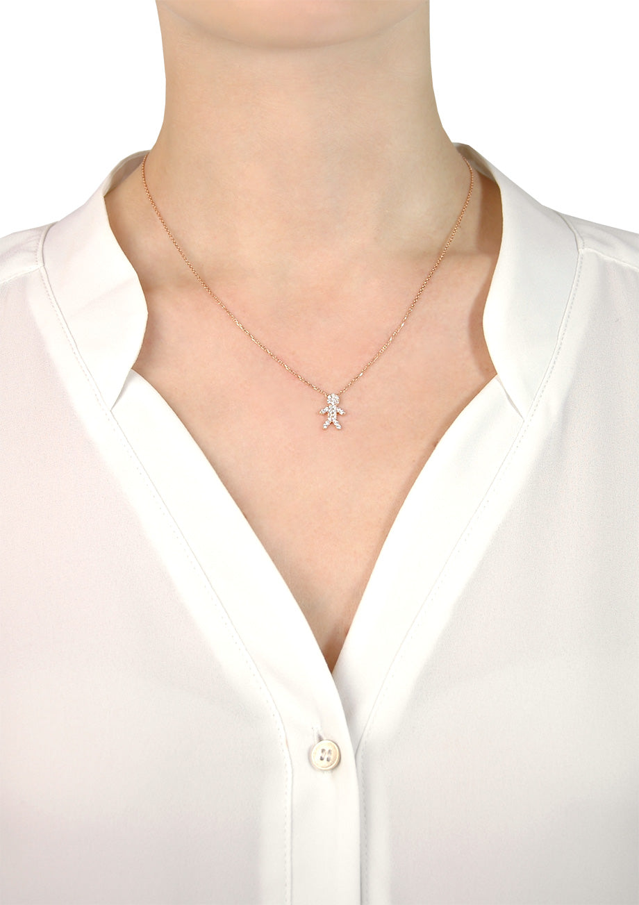 Kette 'It´s a Boy' rosé vergoldet