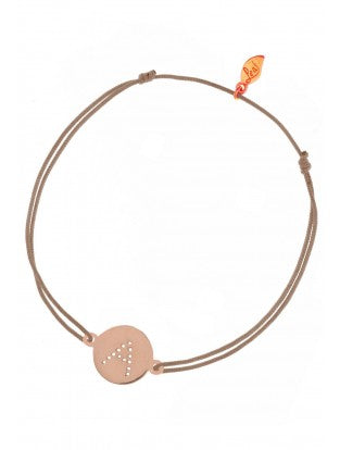 GLÜCKSARMBÄNDCHEN A-Z BUCHSTABE BEIGE