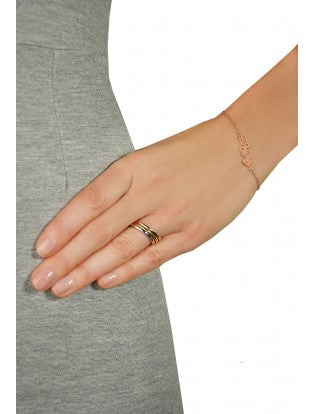 Leaf Ring Basic Silber rosé vergoldet