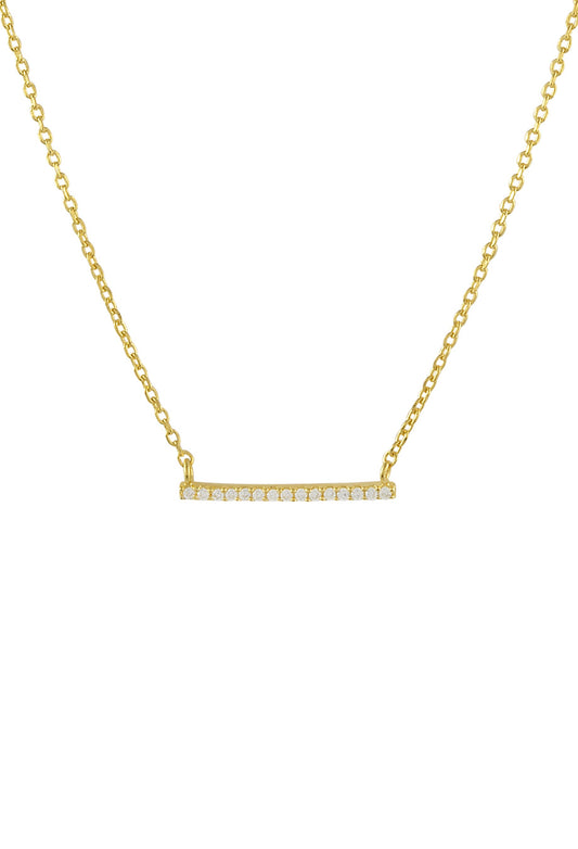 Leaf Halskette 'Bar' vergoldet