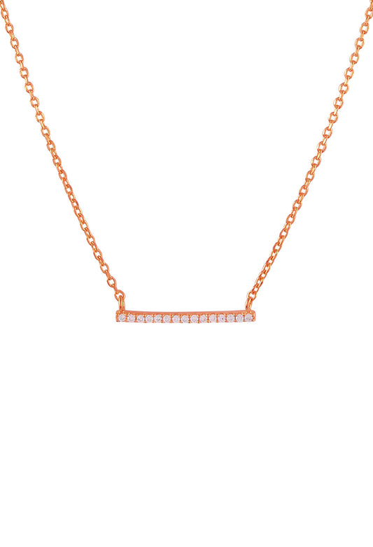 Leaf Halskette 'Bar' rosé vergoldet