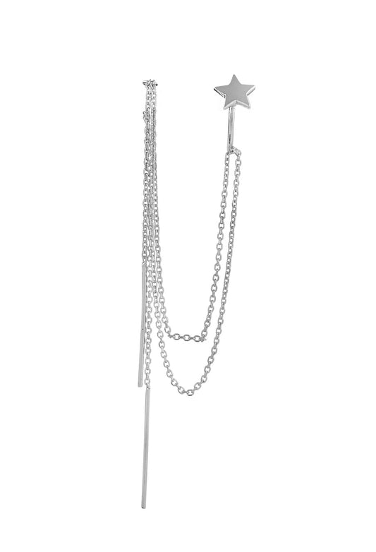 Leaf Ear Cuff mit Stern Silber