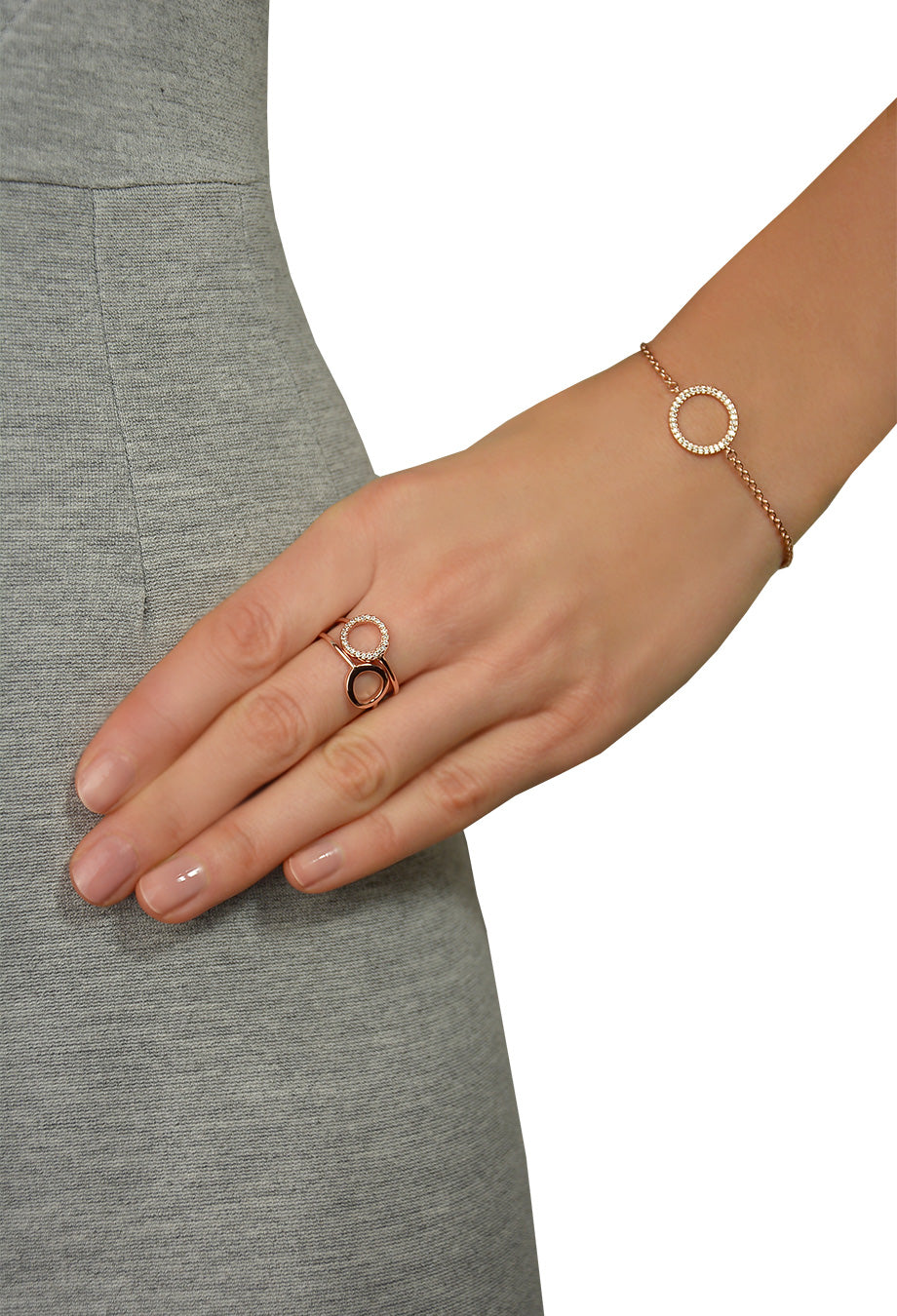 Leaf Armband Circle of Life rosé vergoldet