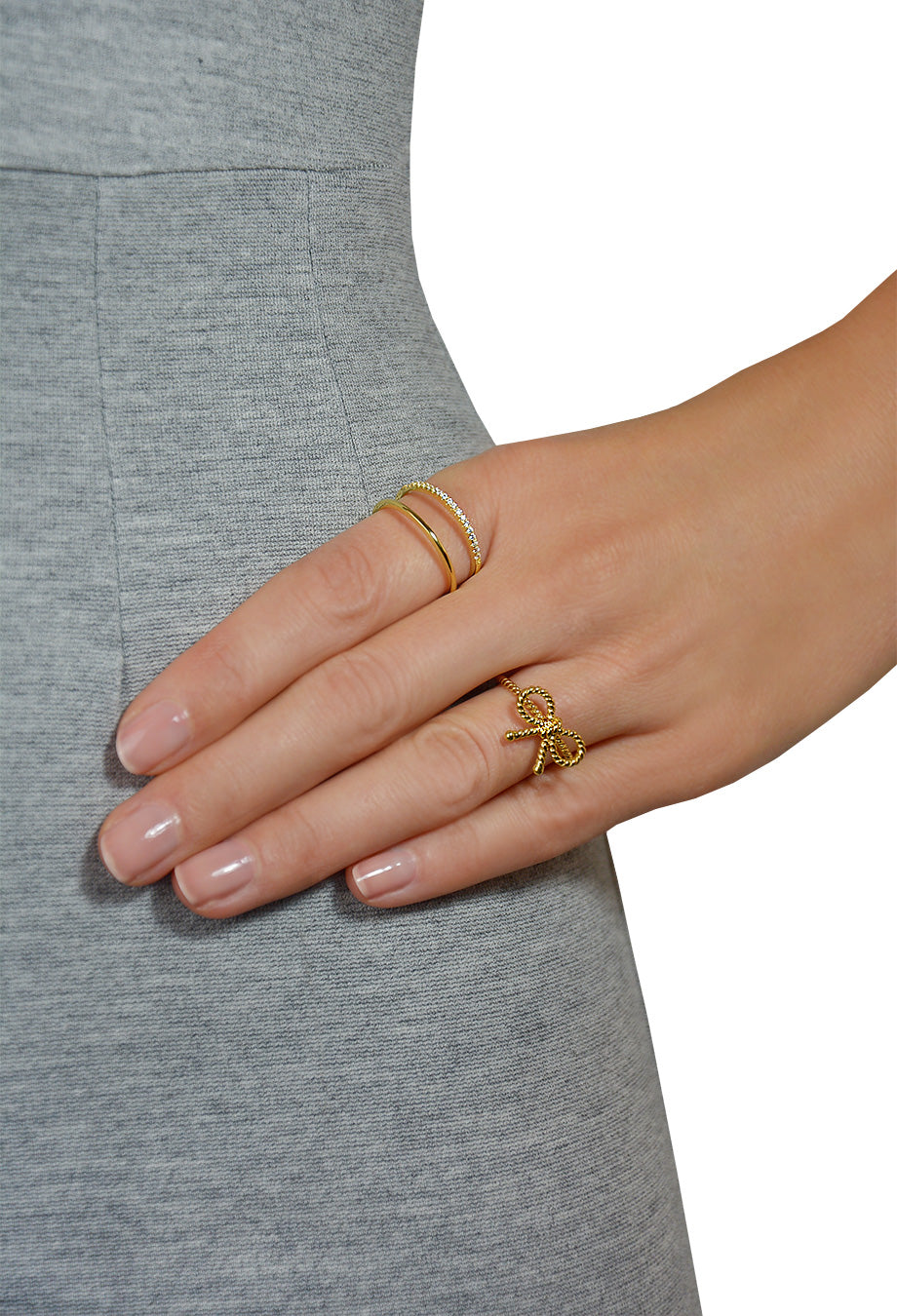 Leaf Ring 'Double' vergoldet