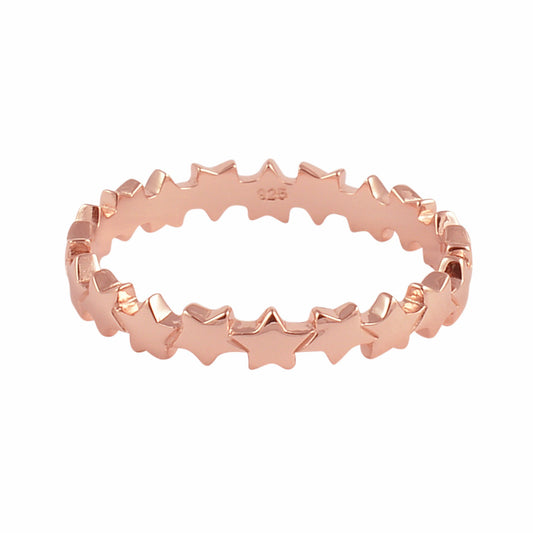 Leaf Ring 'Stars' rosé vergoldet