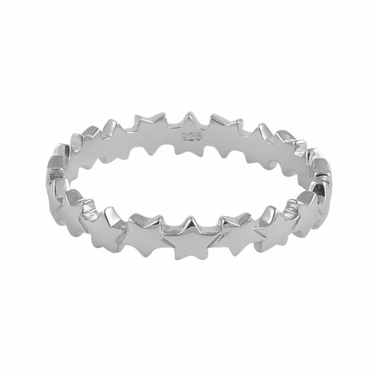 Leaf Ring 'Stars' Silber
