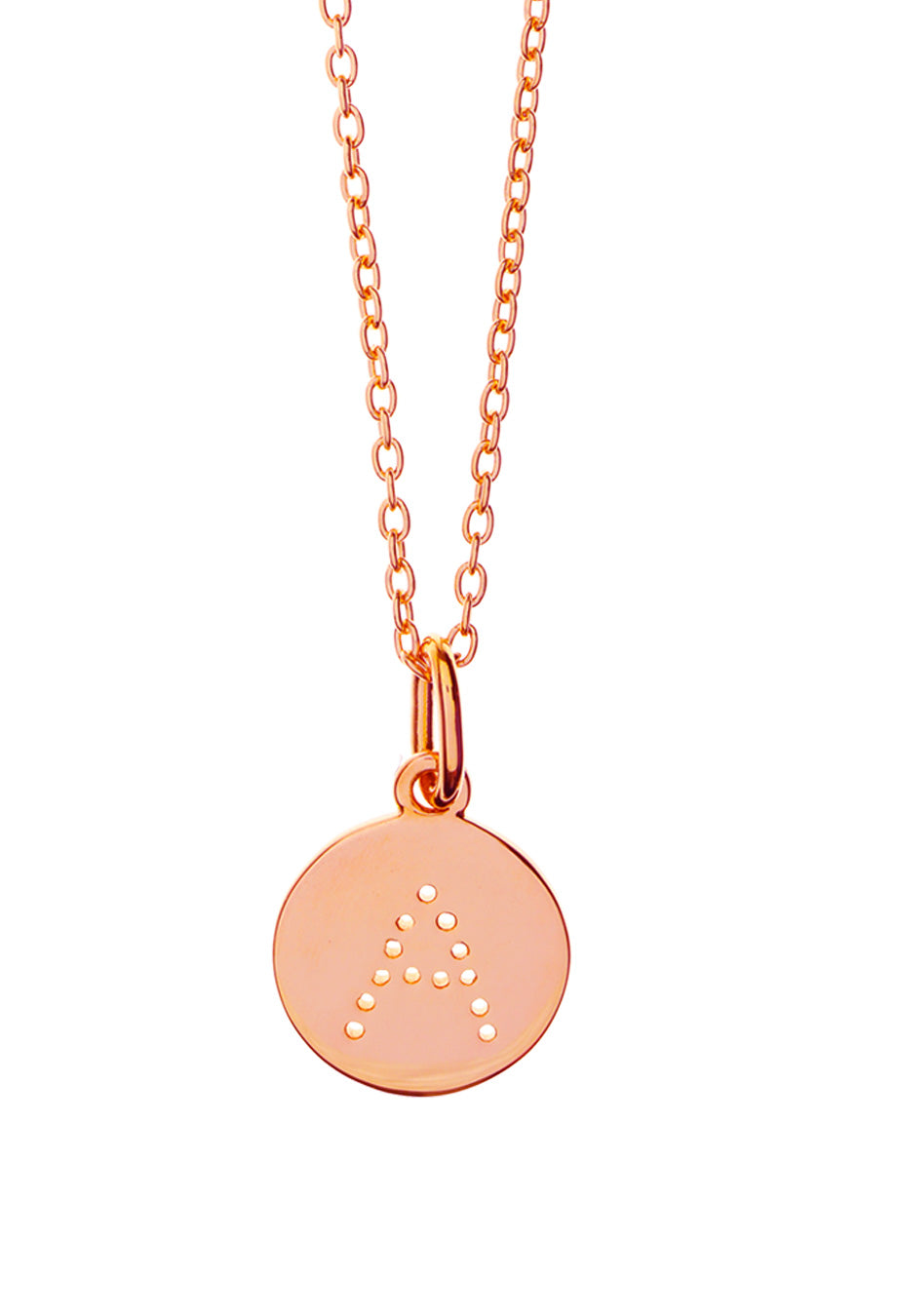 Leaf Kette Initialen A-Z rosé vergoldet