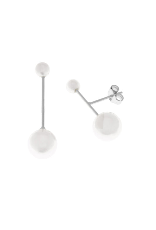 Leaf Perlenstecker Silber