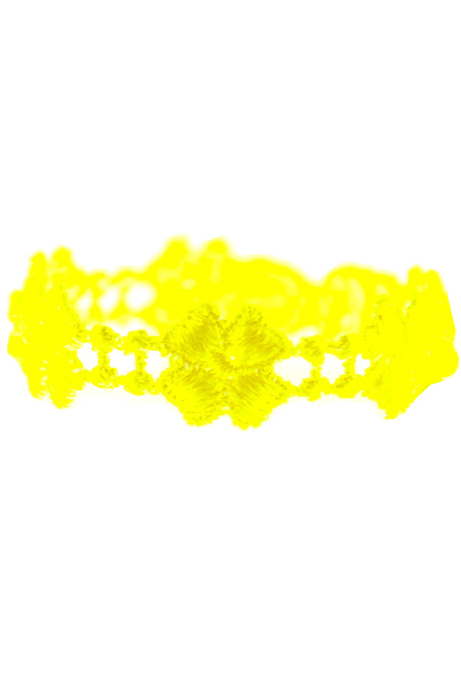 Armband 'Kleeblatt' neon gelb