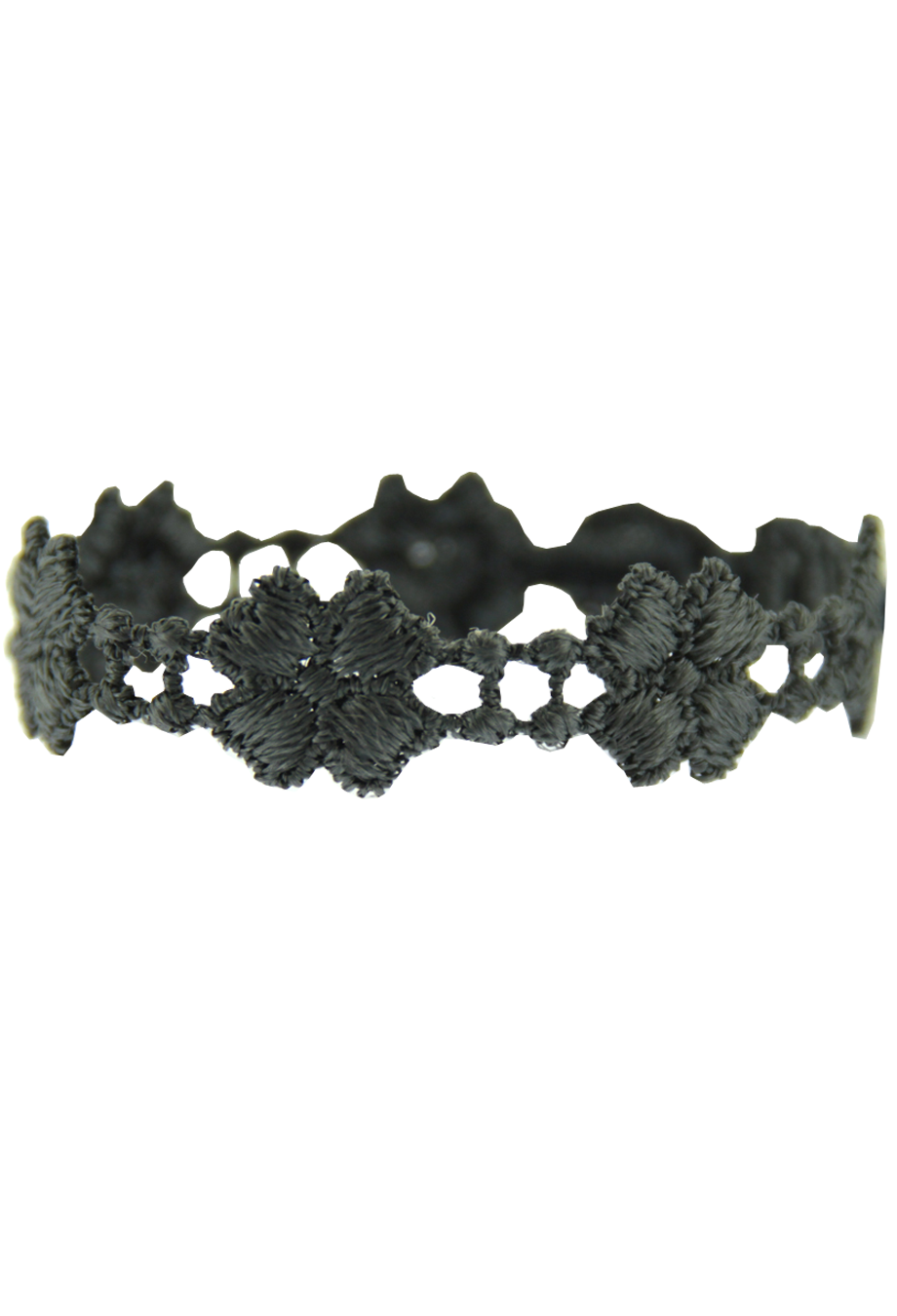 Armband 'Kleeblatt' anthrazit