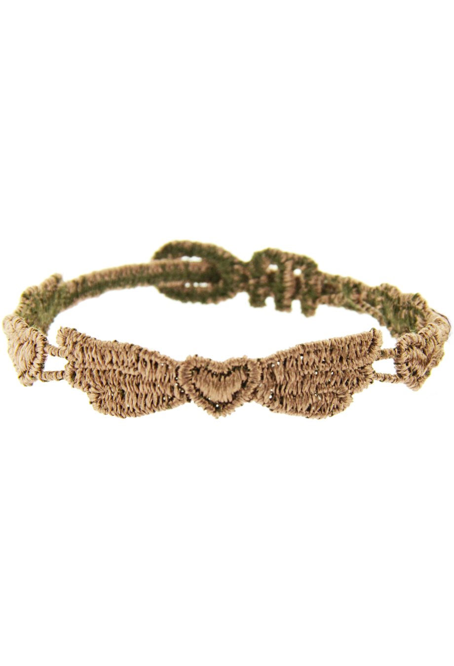 Armband 'Herz mit Flügel' beige-taupe