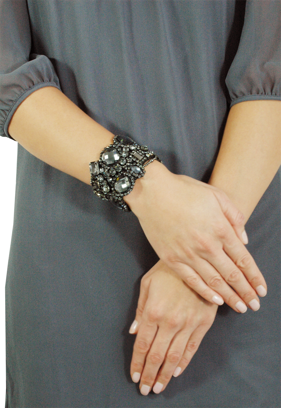 Glamour-Armband 'Dodona' anthrazit