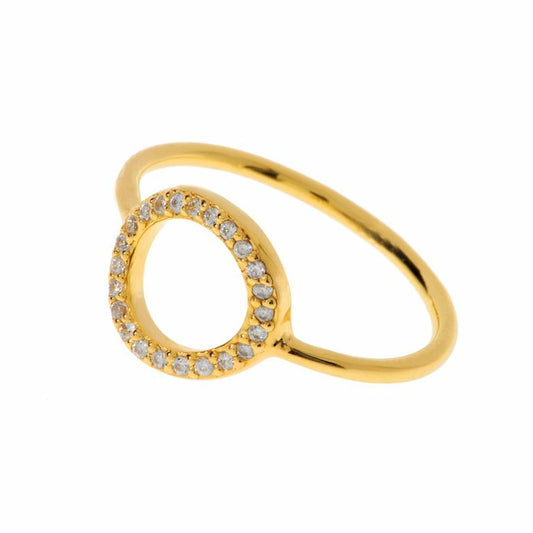 Leaf Ring 'Circle of Life' Zirkonia vergoldet