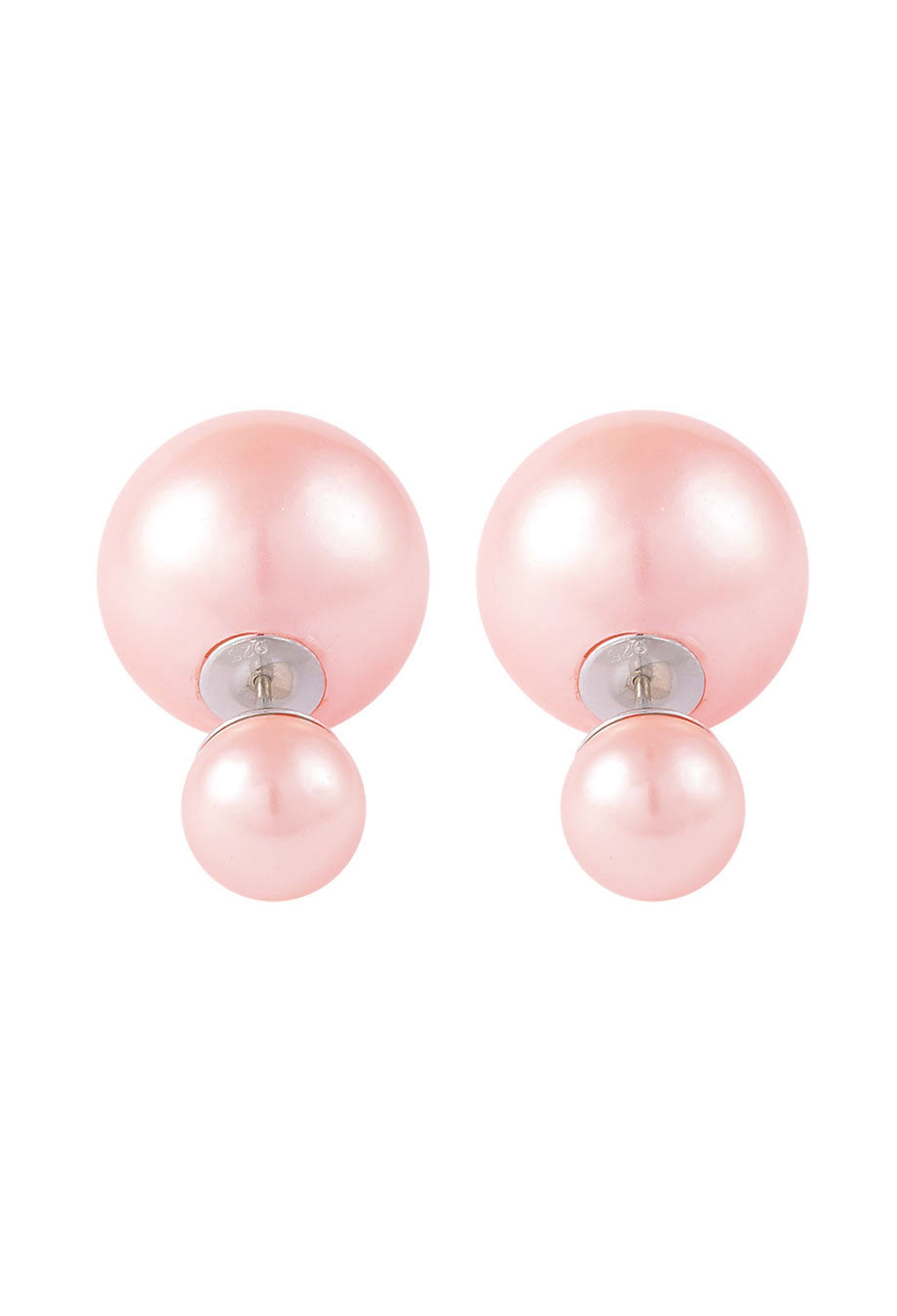 Ohrring 'Double Pearl' rosé