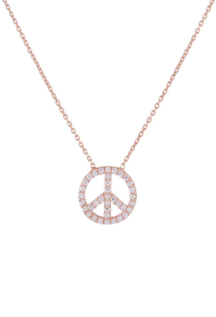 Halskette 'Peace' groß rosé vergoldet
