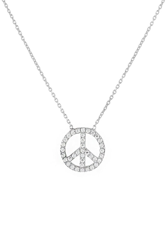 Halskette 'Peace' groß Silber