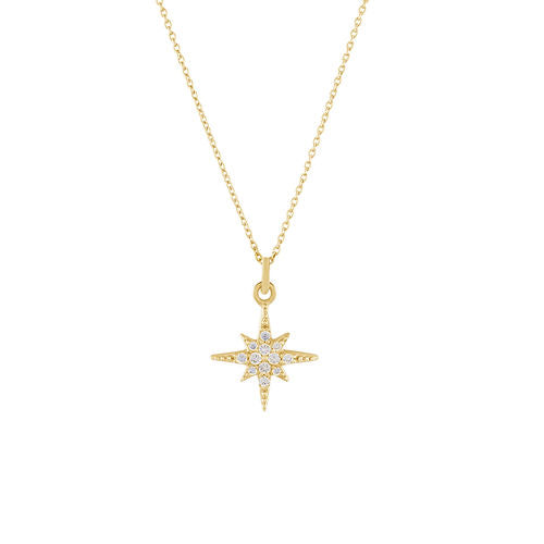 Halskette 'ASTRAL STAR' Silber vergoldet