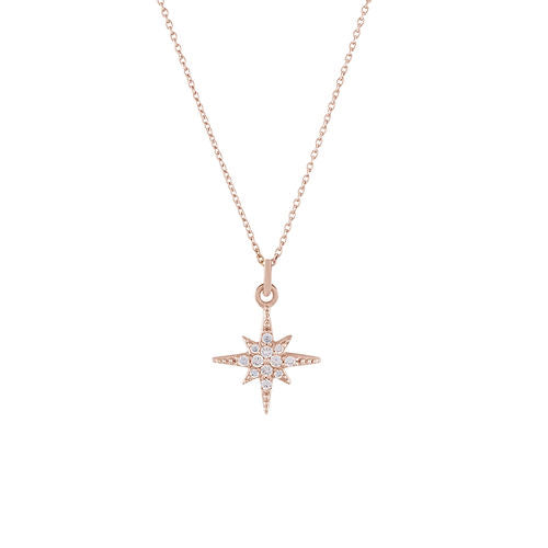 Halskette 'ASTRAL STAR' Silber rosé vergoldet