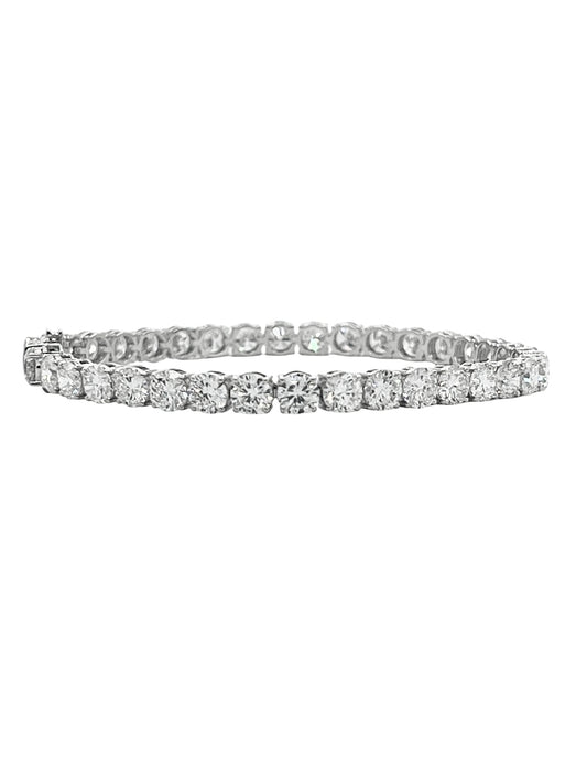 Tennis Armband 14k Weißgold 19,5 Karat