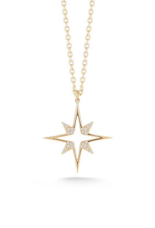 Halskette 'Astral Stern' vergoldet
