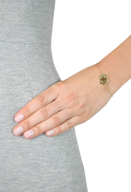 Leaf Armband 'Cloverleaf' rosé vergoldet